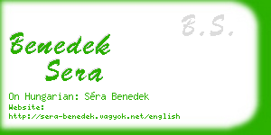benedek sera business card